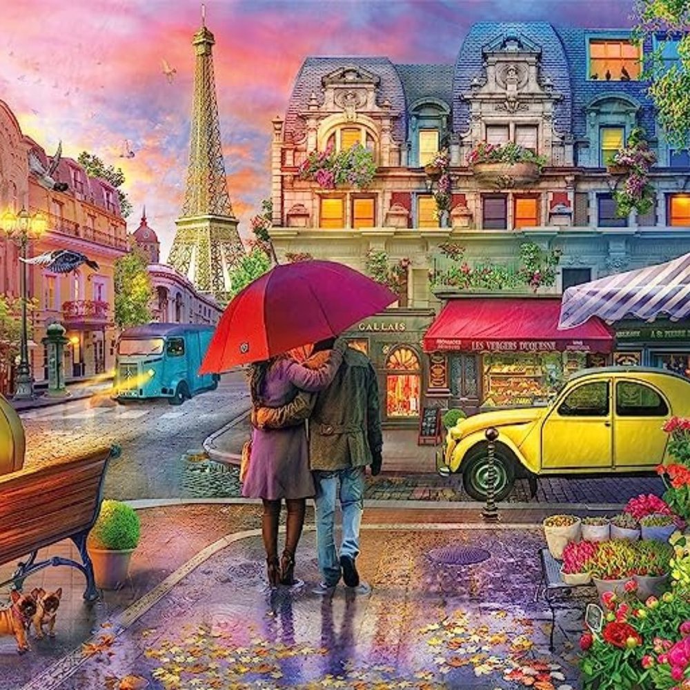 Buffalo Games - Cities in Color - Raining in Paris - 750 Piece Jigsaw Puzzle